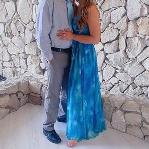 Blue Watercolor Maxi